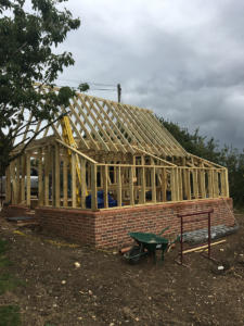 Construction of Cart Lodge Little Munden